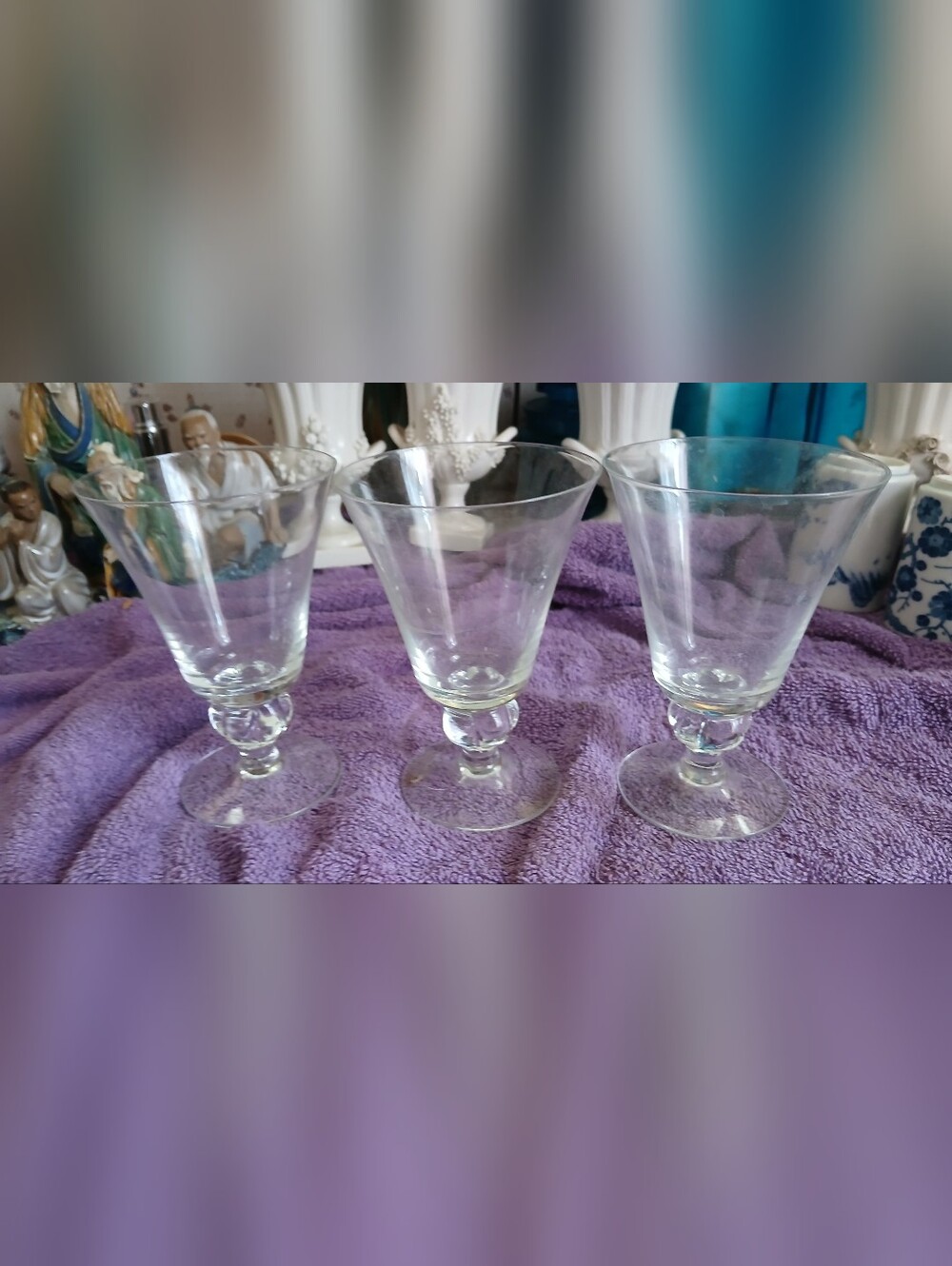 3 Vintage Swedish Water Goblets